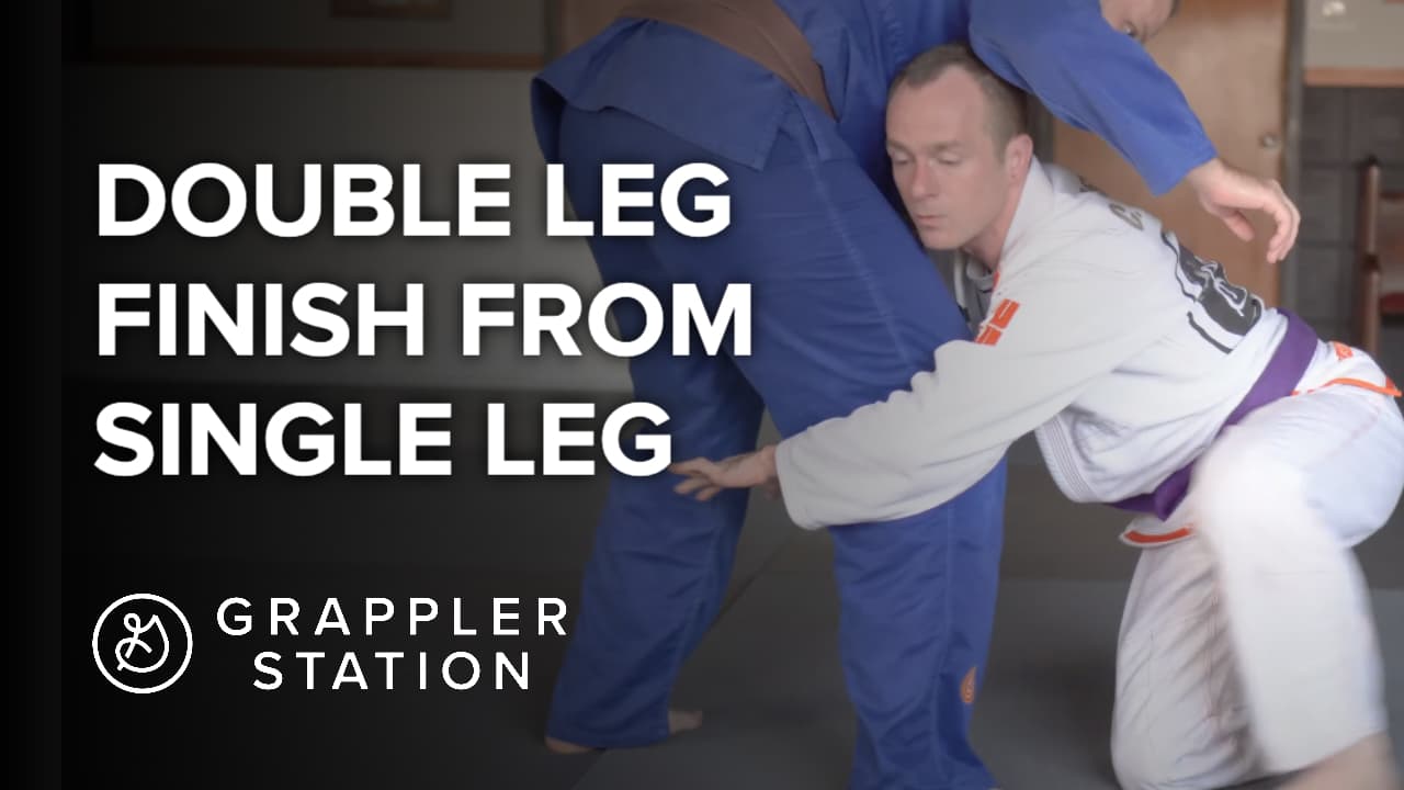 Double Leg Finish from a Single Leg Takedown Grappler Station